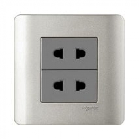 Bộ Ổ Cắm Đôi 2 Chấu Zencelo E84426U2-SA-G19 Schneider