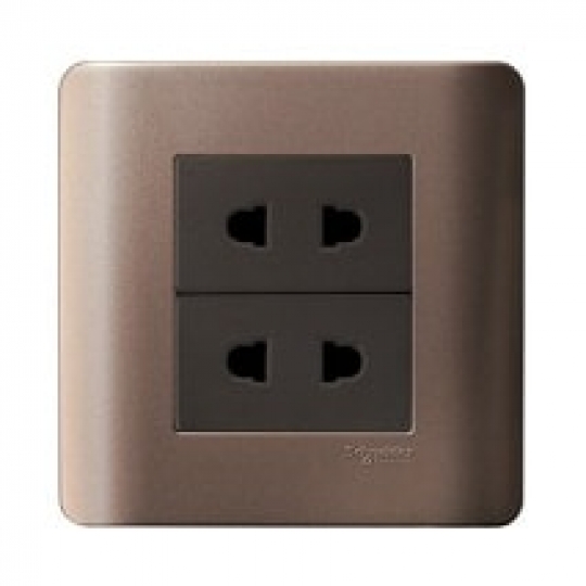 Bộ Ổ Cắm Đôi 2 Chấu Zencelo E84426U2-SZ-G19 Schneider
